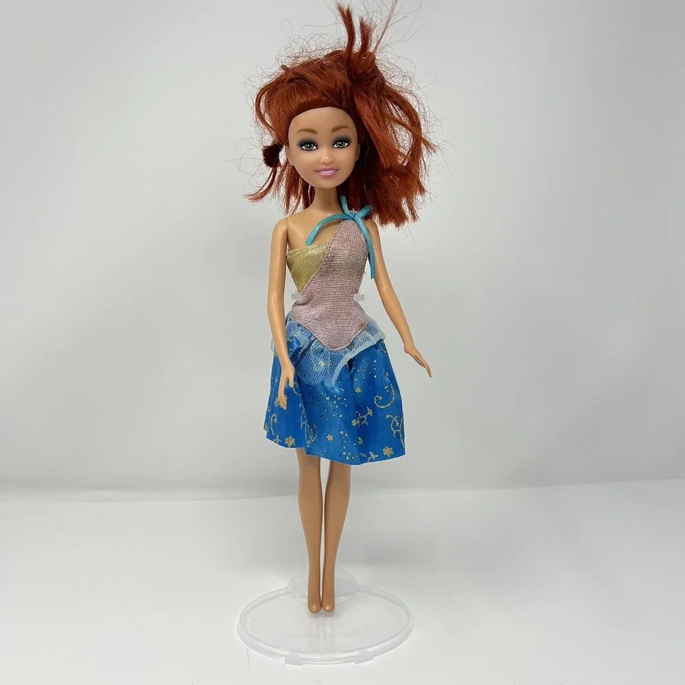 Zuru Sparkle Girlz Fashion Fantasy Doll Collection Red Hair Doll Pink Blue Dress
